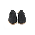 Detail Black Slippers - Handcrafted Calf Leather Turkey | Bespoky