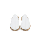 Detail White Slippers - Handcrafted Calf Leather Turkey | Bespoky