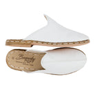 Side view White Slippers - Calf Leather Zero Drop | Bespoky
