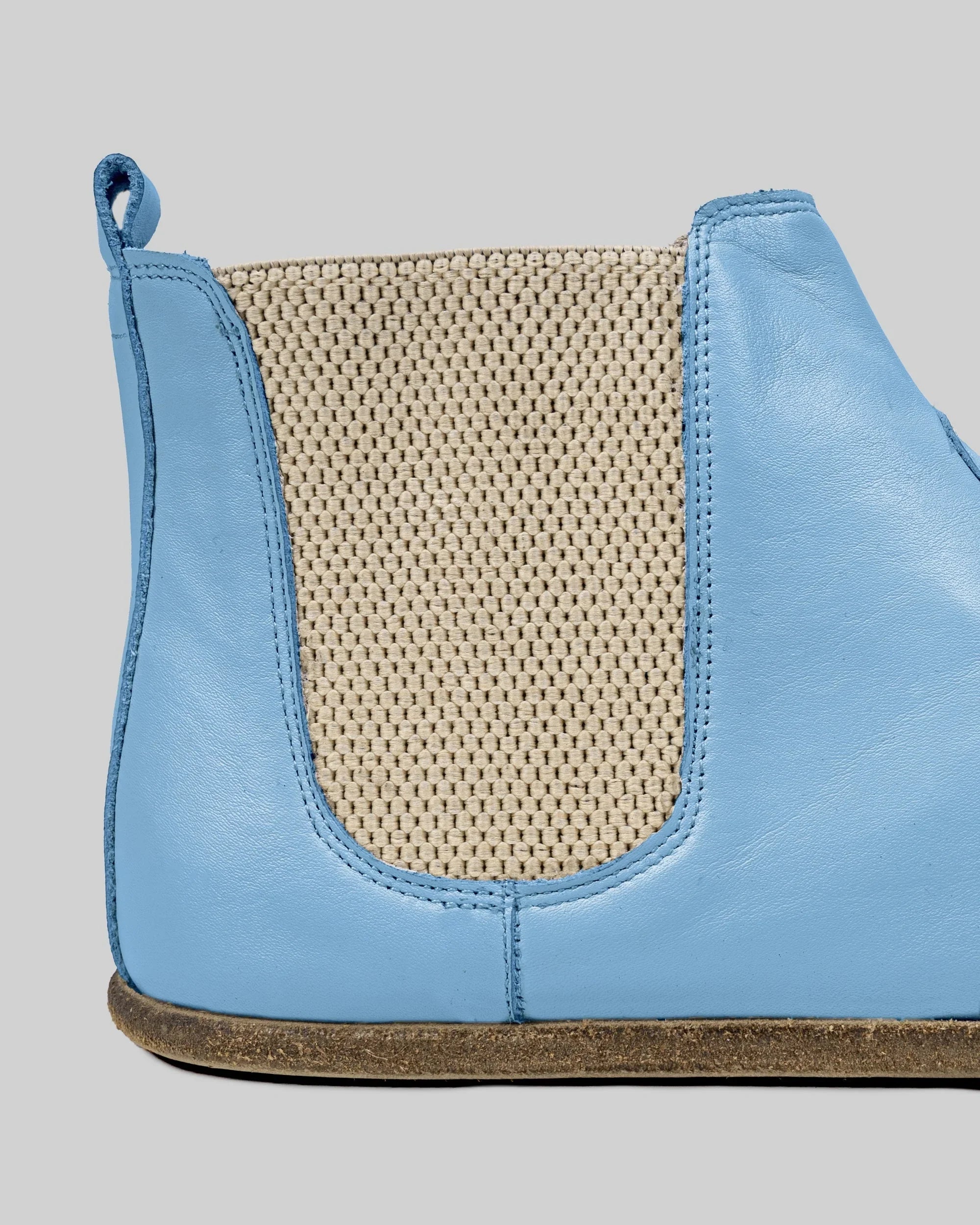 Top view Baby Blue Chelsea Boots - Handcrafted Calf Leather | Bespoky