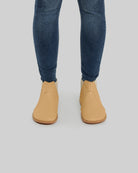 Back view Melon Yellow Chelsea Boots - Calf Leather Handcrafted | Bespoky