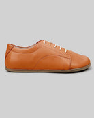 Pair Orange Barefoot Sneaker - Barefoot Wide Toe Calf Leather | Bespoky