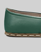 Top view Green Barefoot Yemeni - Handcrafted Calf Leather | Bespoky