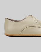 Side view Beige Oxford Shoes - Calf Leather Zero Drop | Bespoky