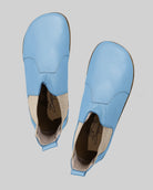 Side view Baby Blue Chelsea Boots - Calf Leather Zero Drop | Bespoky