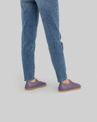 Detail Purple Oxford Shoes - Handcrafted Calf Leather Turkey | Bespoky