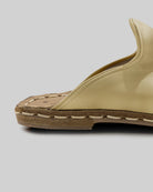 Detail Yellow Slippers - Handcrafted Calf Leather Turkey | Bespoky