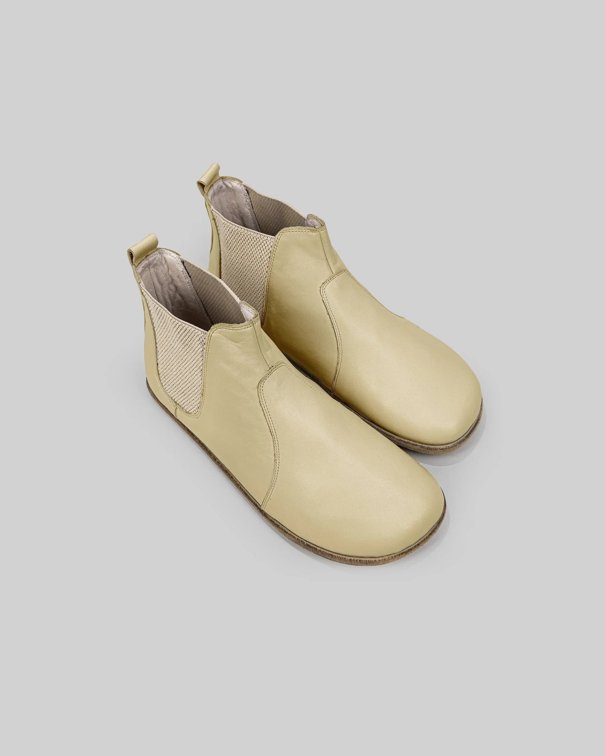 Men's Yellow Chelsea Boots - Handcrafted Calf Leather Wide Toe Box | Bespoky