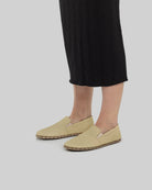 Back view Yellow Barefoot Shoes - Calf Leather Handcrafted | Bespoky