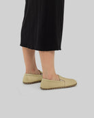 Close-up calf leather - Yellow Barefoot Shoes Detail | Bespoky