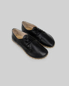Women's Black Oxford Shoes - Handcrafted Calf Leather Wide Toe Box | Bespoky