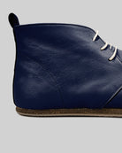 Detail Navy Blue Ankle Boots - Handcrafted Calf Leather Turkey | Bespoky