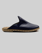 Top view Navy Blue Slippers - Handcrafted Calf Leather | Bespoky