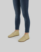 Close-up calf leather - Yellow Ankle Boots Detail | Bespoky