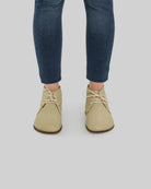 Pair Yellow Ankle Boots - Barefoot Wide Toe Calf Leather | Bespoky