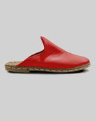 Side view Red Slippers - Calf Leather Zero Drop | Bespoky