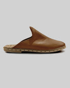 Vista superior Zapatillas Marrón Oscuro - Cuero de Ternero Hechas a Mano | Bespoky