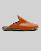 Top view Orange Slippers - Handcrafted Calf Leather | Bespoky