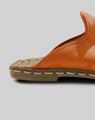 Detail Orange Slippers - Handcrafted Calf Leather Turkey | Bespoky