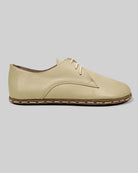 Detail Yellow Oxford Shoes - Handcrafted Calf Leather Turkey | Bespoky