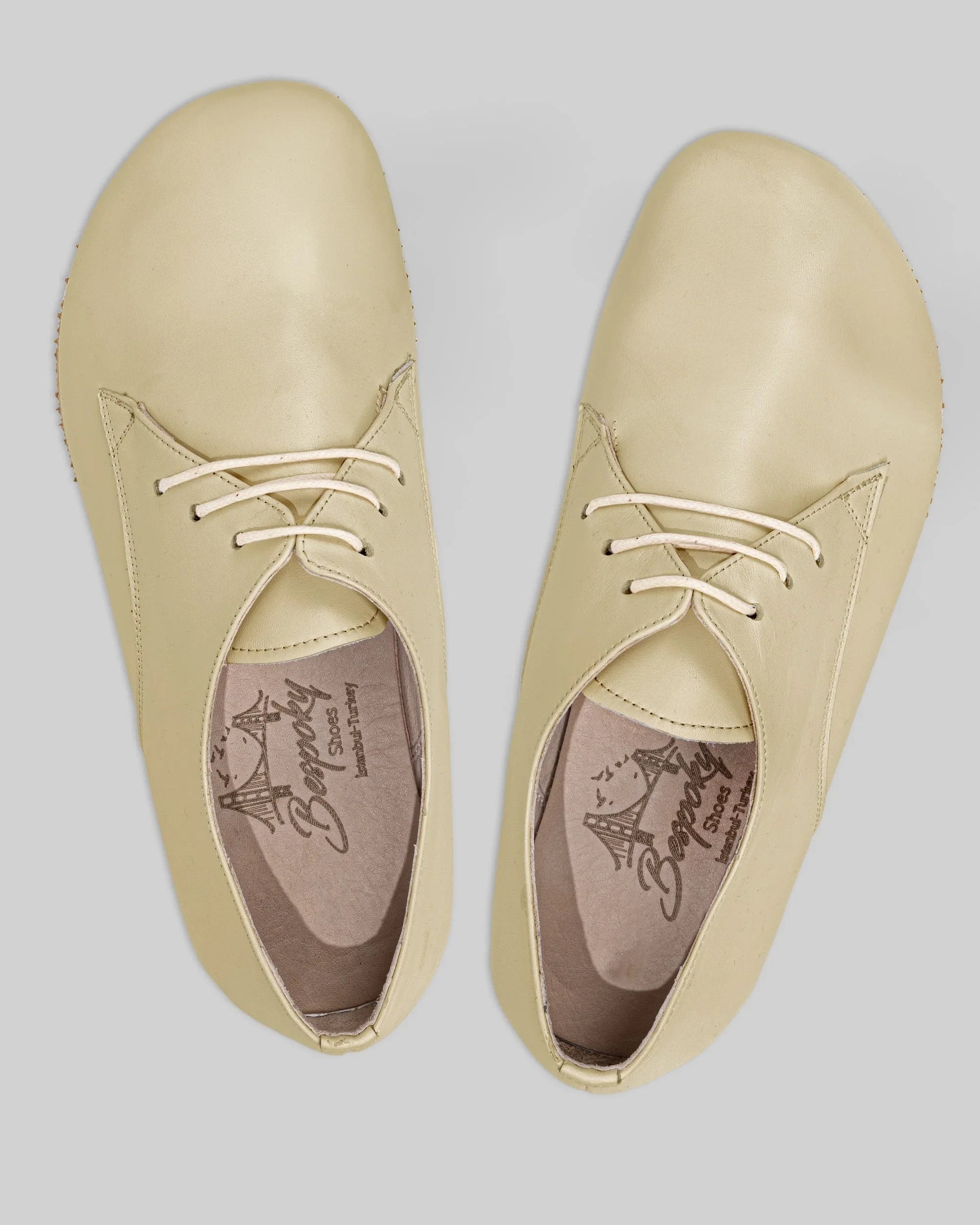 Side view Yellow Oxford Shoes - Calf Leather Zero Drop | Bespoky