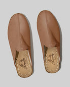 Side view Tan Slippers - Calf Leather Zero Drop | Bespoky