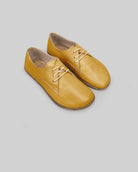 Women's Mustard Oxford Shoes - Handcrafted Calf Leather Wide Toe Box | Bespoky