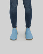 Detail Baby Blue Chelsea Boots - Handcrafted Calf Leather Turkey | Bespoky