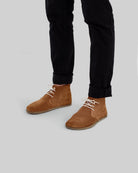 Pair Suede Ankle Boots - Barefoot Wide Toe Calf Leather | Bespoky