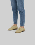 Back view Yellow Pointed Toe Oxford - Calf Leather Handcrafted | Bespoky