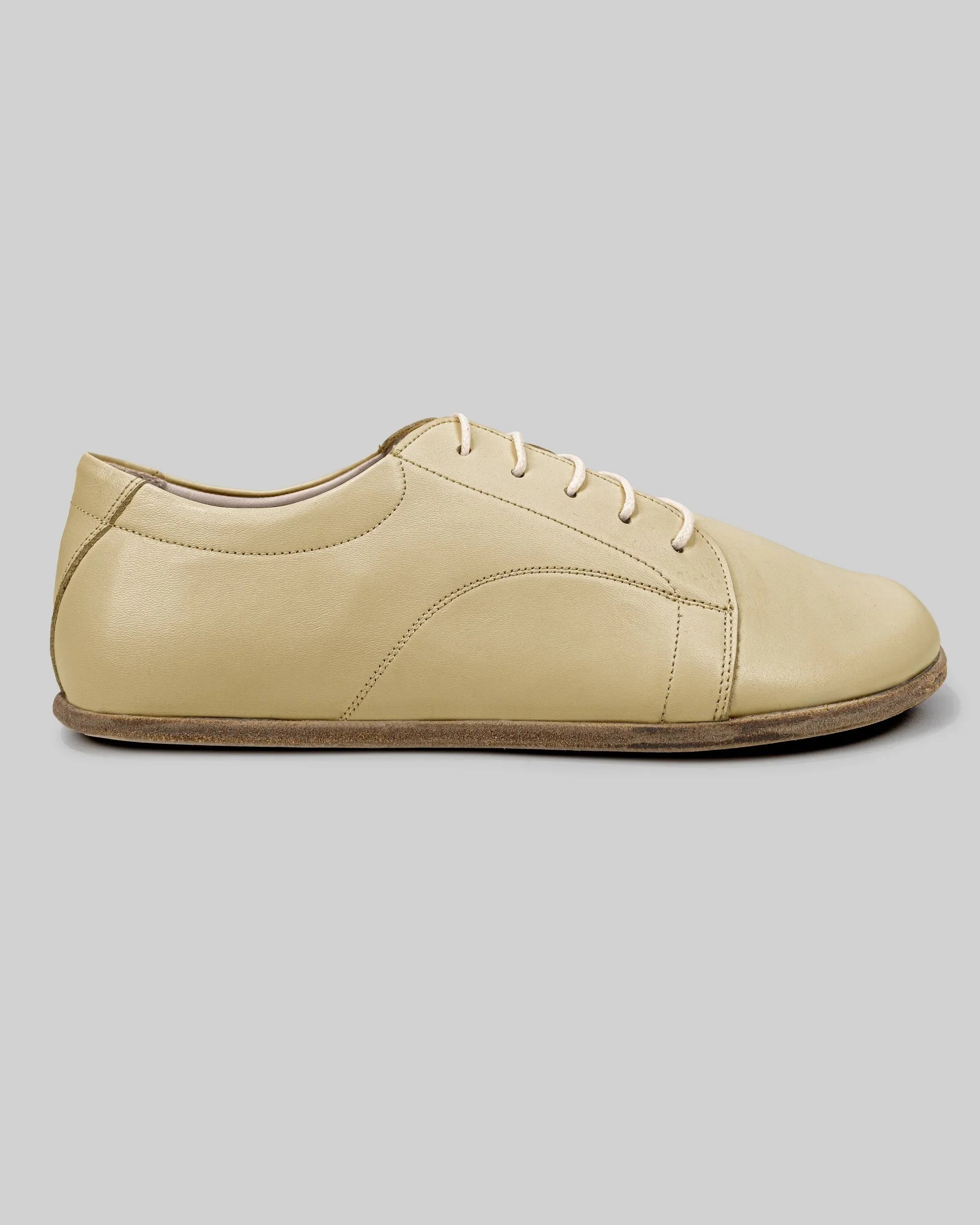 Detail Yellow Barefoot Sneaker - Handcrafted Calf Leather Turkey | Bespoky