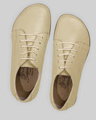 Side view Yellow Barefoot Sneaker - Calf Leather Zero Drop | Bespoky