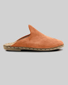 Top view Orange Suede Slippers - Handcrafted Calf Leather | Bespoky