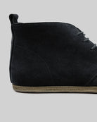 Side view Black Suede Ankle Boots - Calf Leather Zero Drop | Bespoky