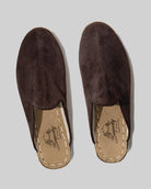 Side view Brown Suede Slippers - Calf Leather Zero Drop | Bespoky