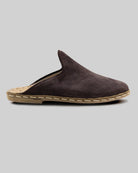 Top view Brown Suede Slippers - Handcrafted Calf Leather | Bespoky