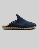 Top view Navy Suede Slippers - Handcrafted Calf Leather | Bespoky