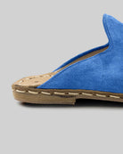 Detail Blue Slippers - Handcrafted Calf Leather Turkey | Bespoky