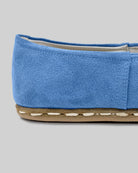 Detail Blue Suede Yemeni Shoes - Handcrafted Calf Leather Turkey | Bespoky