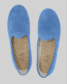 Women's Blue Yemeni Shoes - Handcrafted Calf Leather Wide Toe Box | Bespoky