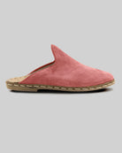 Top view Pink Suede Slippers - Handcrafted Calf Leather | Bespoky