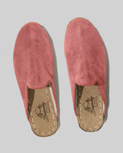Side view Pink Suede Slippers - Calf Leather Zero Drop | Bespoky