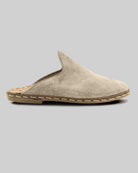 Top view Cream Suede Slippers - Handcrafted Calf Leather | Bespoky