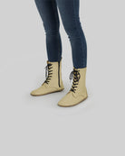 Men's Yellow Barefoot Boot - Handcrafted Calf Leather Wide Toe Box | Bespoky