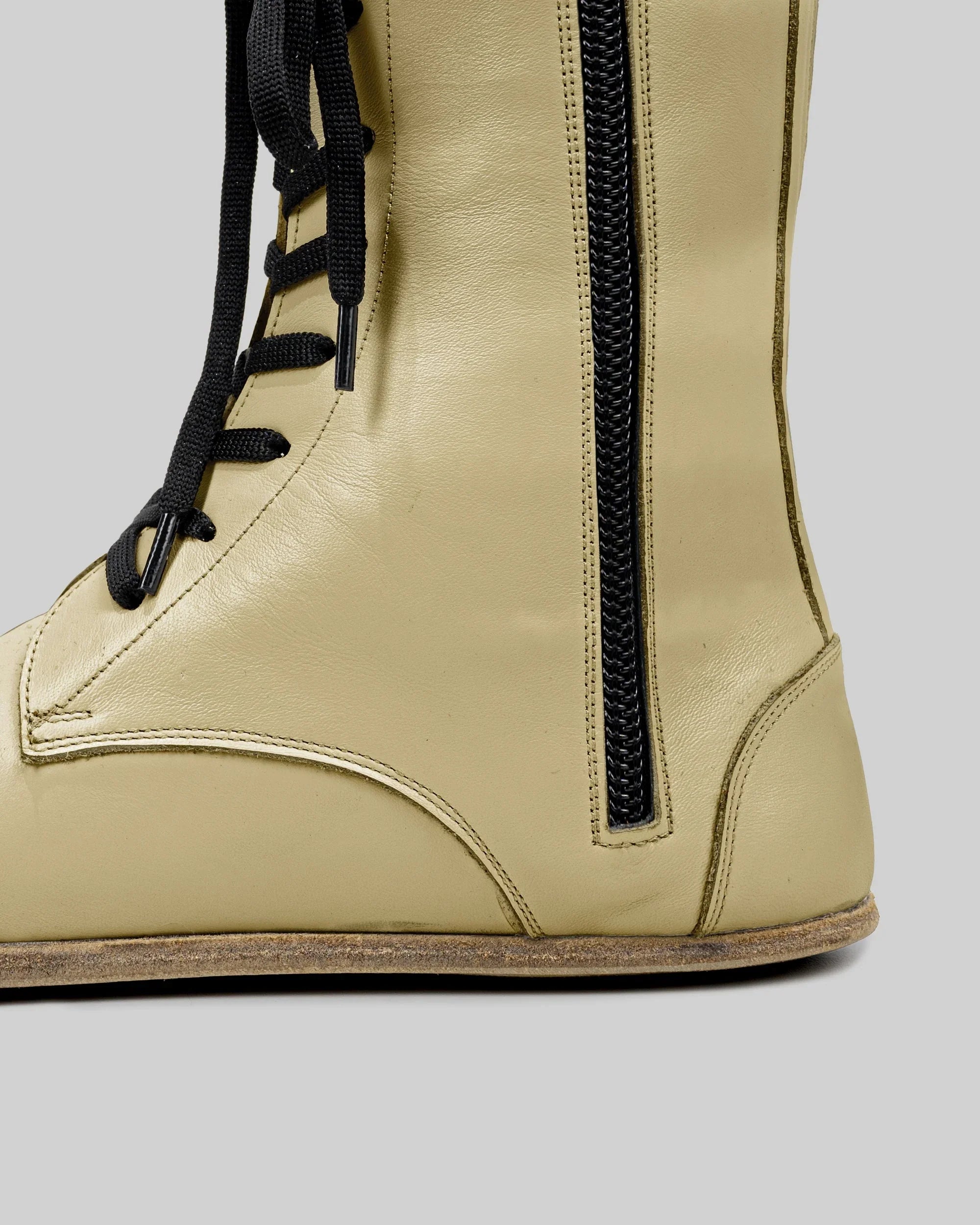 Top view Yellow Barefoot Boot - Handcrafted Calf Leather | Bespoky