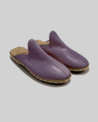 Men's Purple Slippers - Handcrafted Calf Leather Wide Toe Box | Bespoky