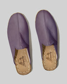 Side view Purple Slippers - Calf Leather Zero Drop | Bespoky