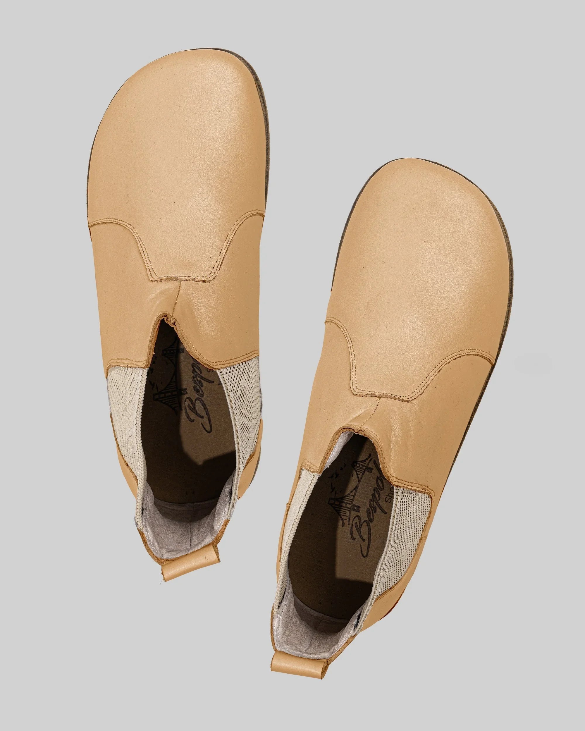 Side view Melon Yellow Chelsea Boots - Calf Leather Zero Drop | Bespoky