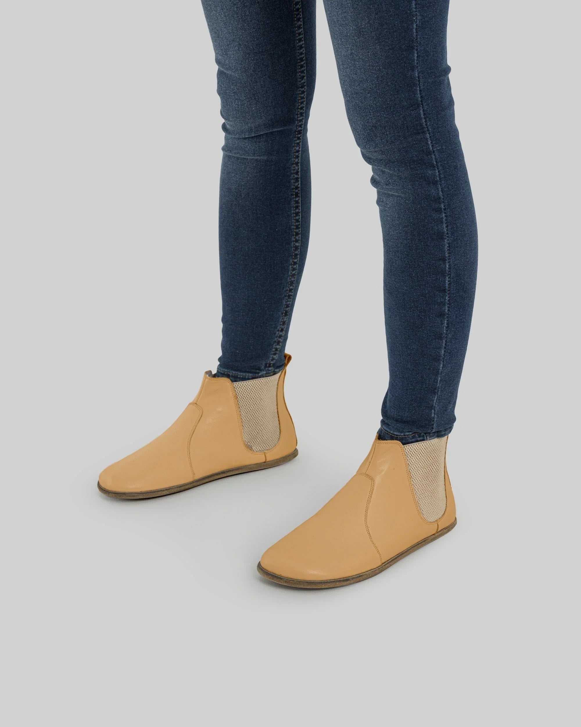 Back view Melon Yellow Chelsea Boots - Calf Leather Handcrafted | Bespoky