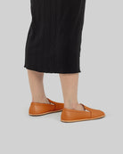 Detail Orange Barefoot Shoes - Handcrafted Calf Leather Turkey | Bespoky